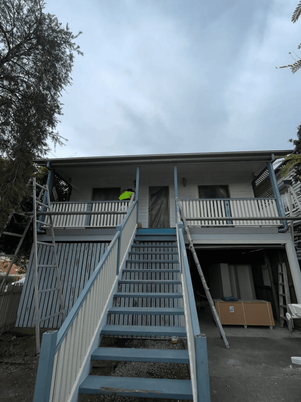 Front Porch & Staircase before